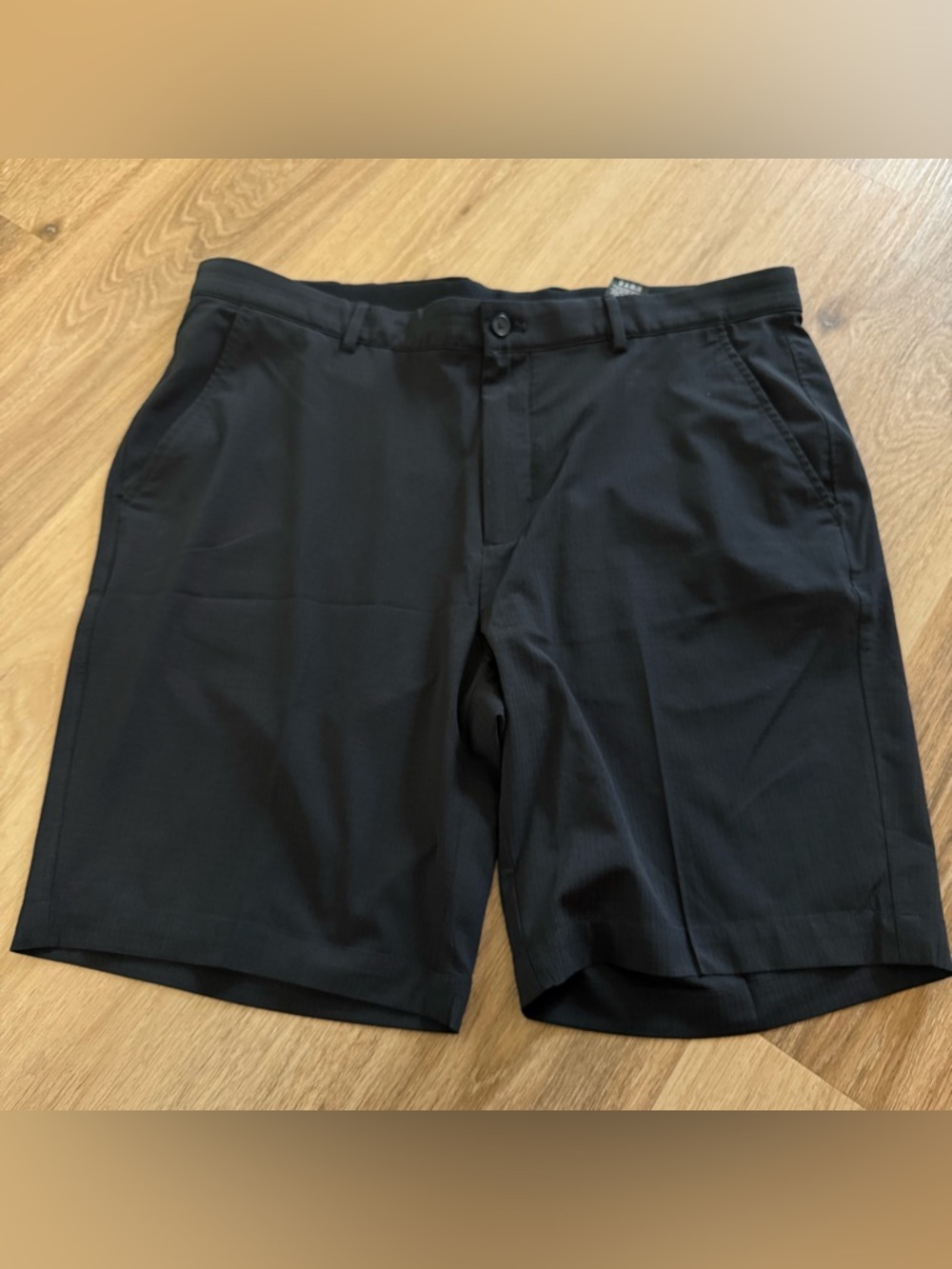Greg Norman Collection Black Flat-Front Performance Shorts